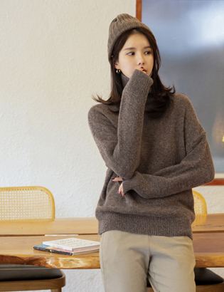 Pony warm turtleneck knitwear C111169 Korea