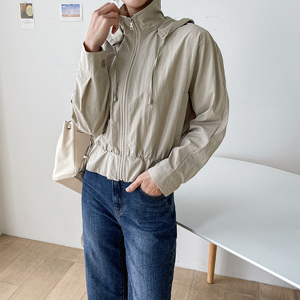 Wind string Hood Jumper C081115