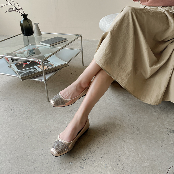 Rose Sparkle Wedge Flat C080112