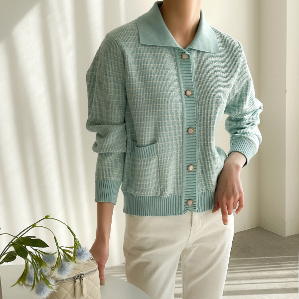 Miyu Tweed Collar Cardigan