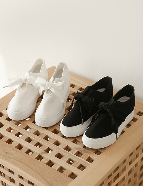 Ribboni Platform shoes Slip-on Shoes Korea