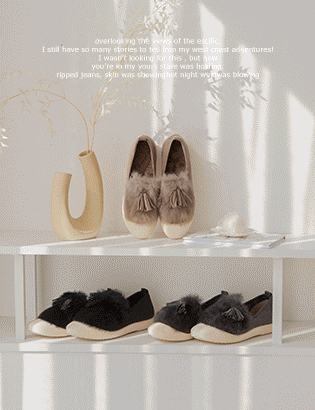 Darling rabbit fur slip-on C102710 Korea
