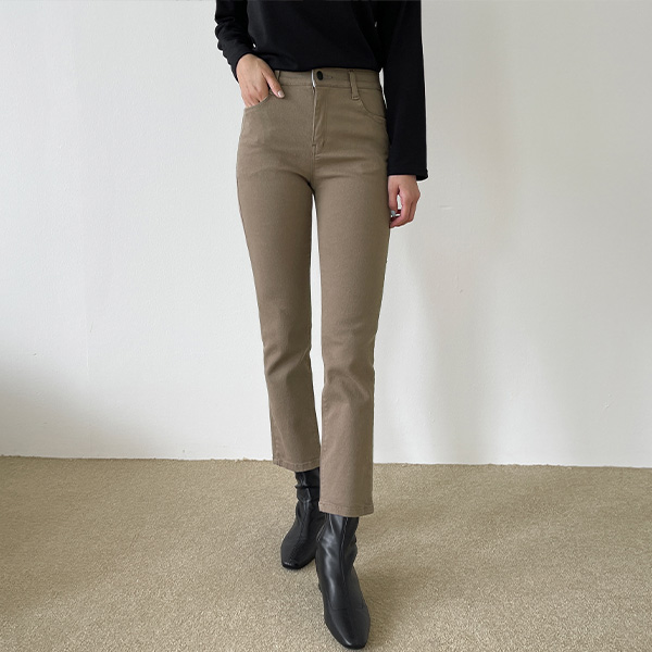 Log Cotton Straight Pants C100512