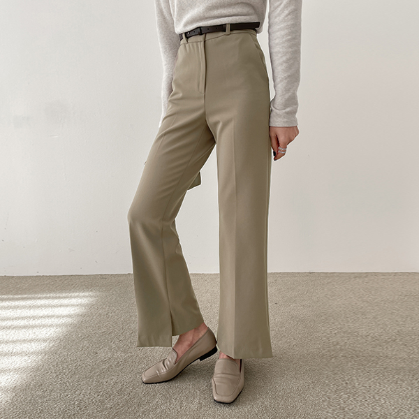 Unbalanced napping bootcut pants C113036