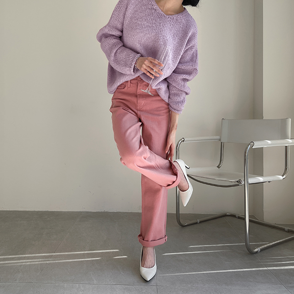 Pring wide cotton pants C011214