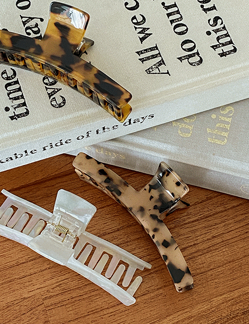 Leopard Marble Hair clip pin Korea