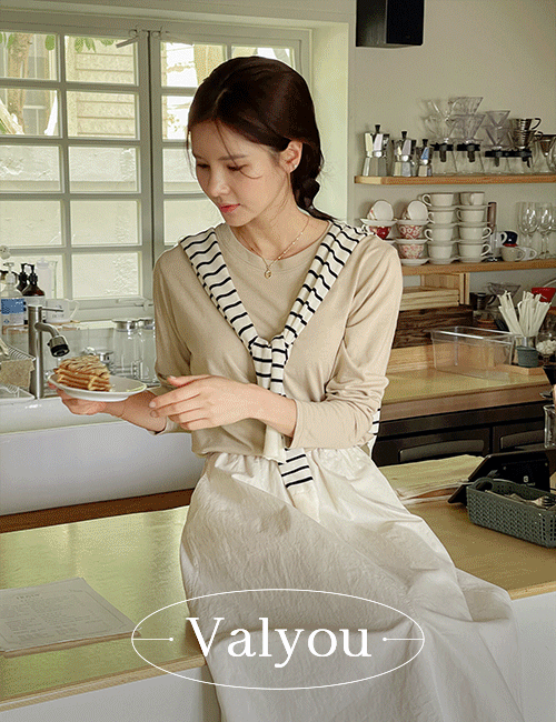 [valyou] Basic Slit Modal T-shirt(Autumn) Korea