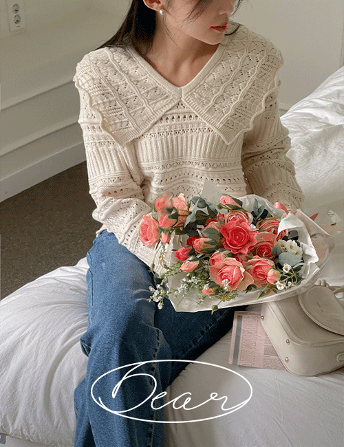 [Dear Short Women] Angel Big Collar Knitwear Korea