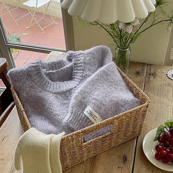 Sleeve patch loose fit Knitwear