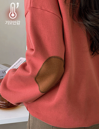 Lettering Sleeve Patch fleece lined sweatshirt Korea