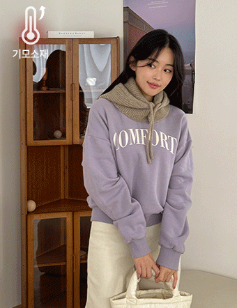 Port Double-sided fleece lined sweatshirt Korea