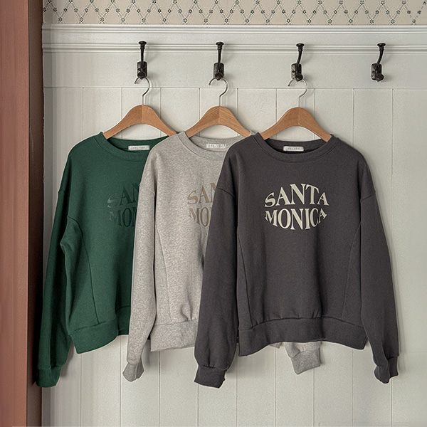 [valyou] More lettering fleece lined sweatshirt