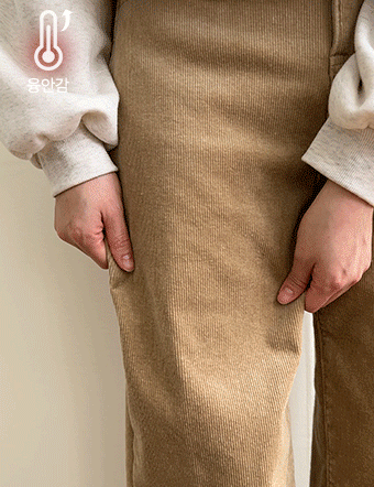 Belly Corduroy wool fleece lined  Pants Korea