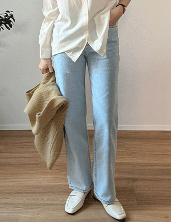 Maison Semi Wide Denim Cotton Pants Korea