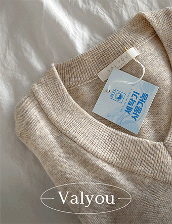 [valyou] 워셔블 Wool Cashmere Knitwear (Round&V-neck 2type) Korea