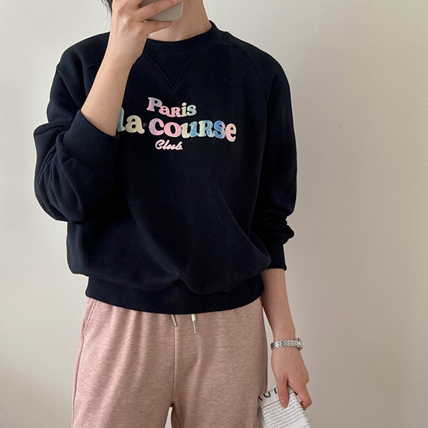 Rainbow lettering sweatshirt