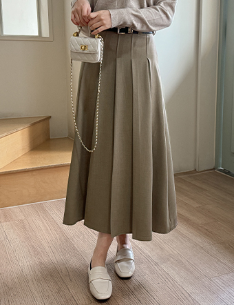 Joy Belt Pleats Skirt(Spring) Korea