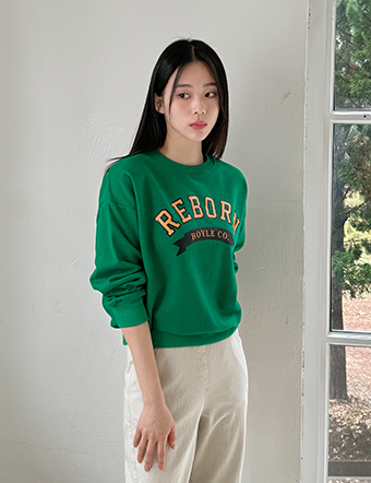 bowknot color combination printing sweatshirt Korea
