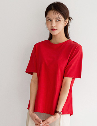 Vivid short-sleeved T-shirt Korea