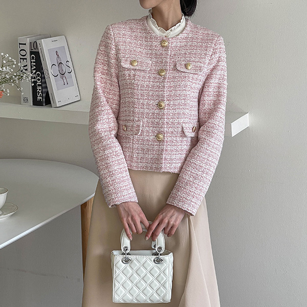 Gold Pocket Tweed Jacket