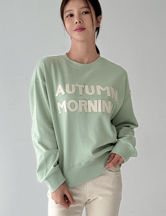 Morning Patch Cotton Sweatshirt Korea