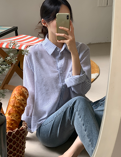 Fren Cotton Zipper Shirt Korea
