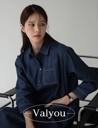 [valyou] Lulu pocket denim dress Korea