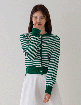 Duke horizontal striped Knitwear Cardigan Korea