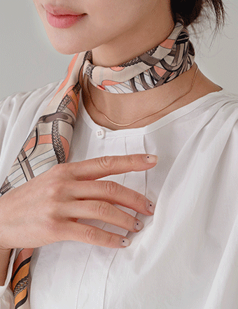 Silky tie scarf Korea