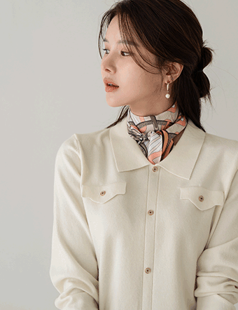 Sentic Button Collar Knitwear Korea