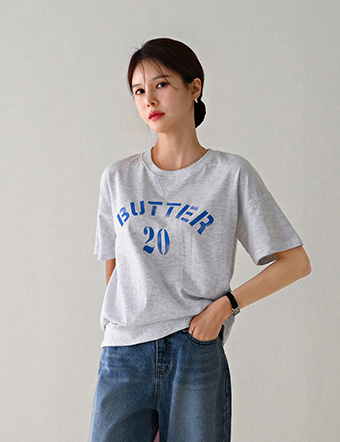 Butter Printed Short-Sleeved Sweatshirt Korea