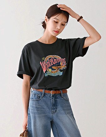 Car Silket Cotton Short-sleeve T-shirt Korea