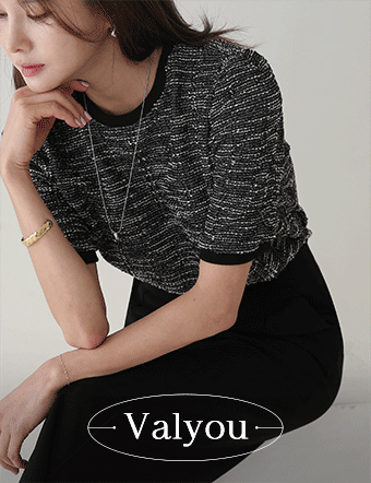 [valyou] Sha Tweed Short-sleeve T-shirt Korea