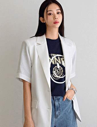 Monty Linen Short-Sleeved Jacket Korea