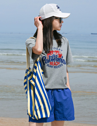 Ocean Printed Short-Sleeved T-Shirt Korea