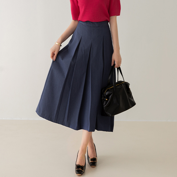 Joy Pleats Back Banding Skirt