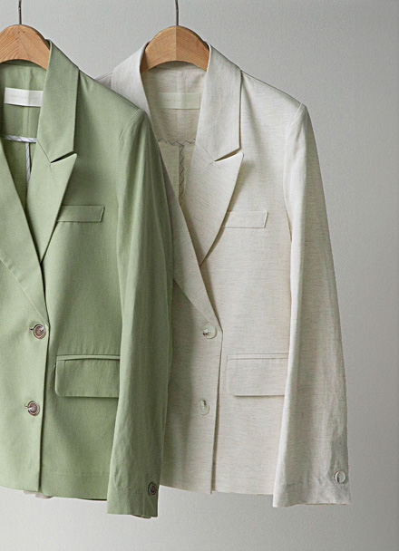 Linen Cool Double Button Jacket Korea