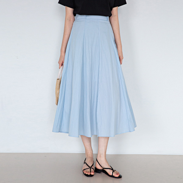 Summer Slit Flare Banding Skirt