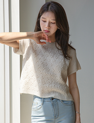 Pasty Reglan Short-sleeve Knitwear Korea