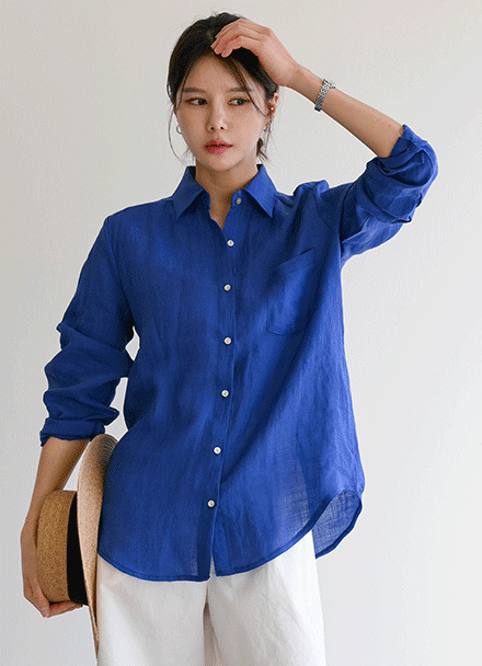 Summer Linen Color Shirt Korea