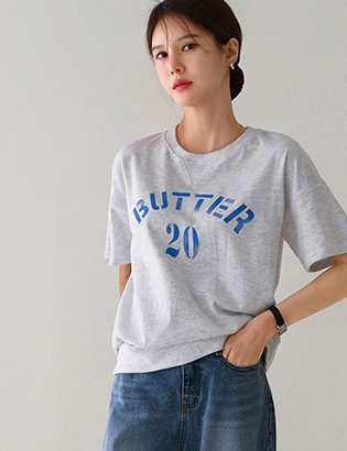 Butter Printed Short-Sleeved Sweatshirt Korea