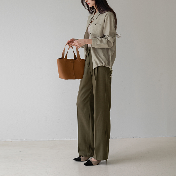 Autumn Pintuck Banding Slacks