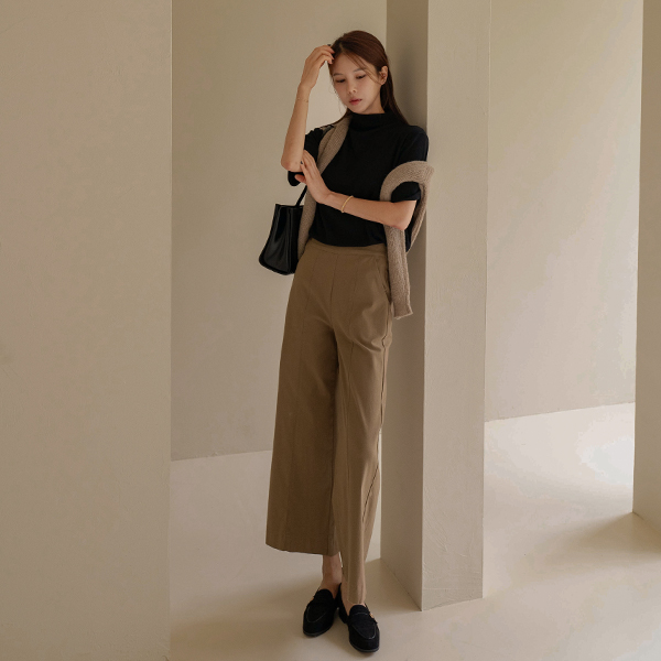 [Special Sale] Simple Corrugated Half-neck Highneck