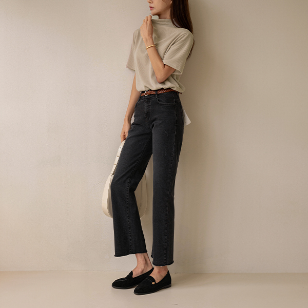 [Special Sale] Simple Corrugated Half-neck Highneck