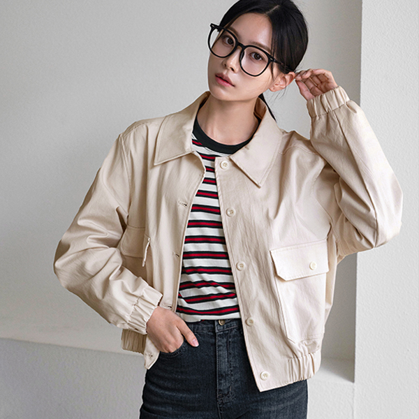 Pocket Button Blouson Jumper