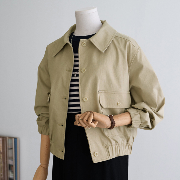 Pocket Button Blouson Jumper