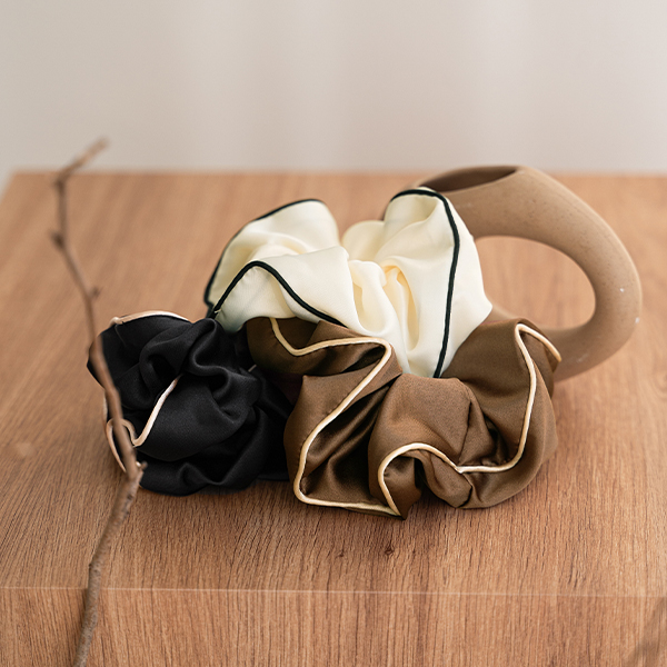 Color matching binding Scrunchies