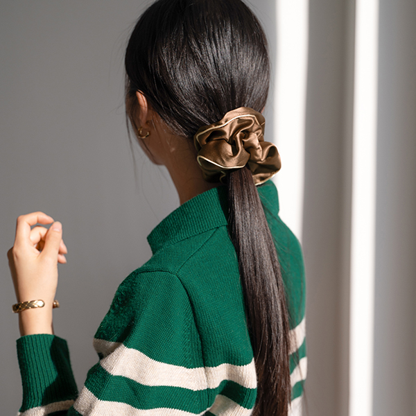 Color matching binding Scrunchies