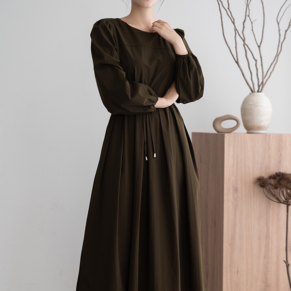 Pleats Span String Dress