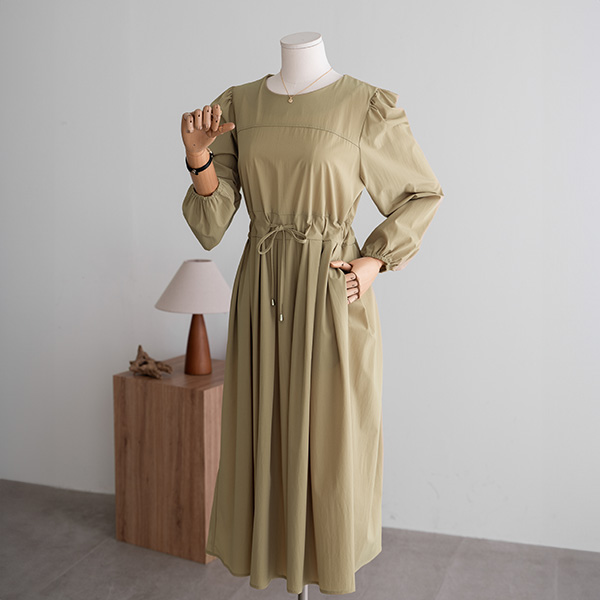 Pleats Span String Dress